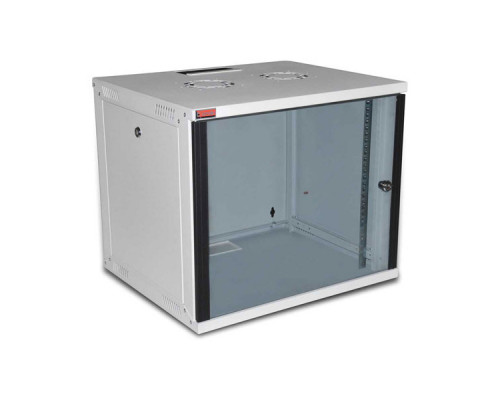 Шкаф телекоммуникационный настенный Lande EURObox, 19", 16U, 773х540х450 мм (ВхШхГ), дверь: стекло, цвет: серый