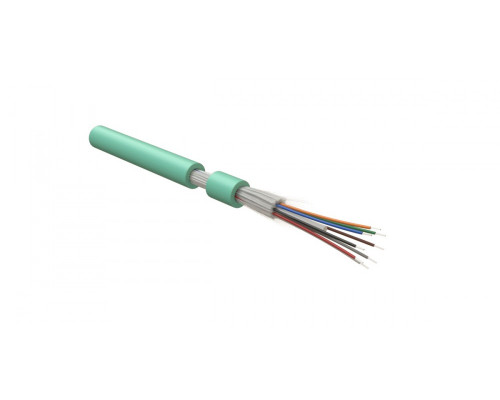 Кабель ВО Hyperline FO-DT-IN Tight Buffer,  4хОВ, OM3 50/125, FRHFLTx, Ø 7,1мм, внутри зданий, небронированный, цвет: голубой