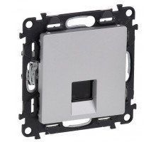 Розетка информационная Legrand Valena Life, 1x RJ45, кат. 6, неэкр., внешняя, 51х58 мм (ВхШ), цвет: алюминий, (LEG.753642)