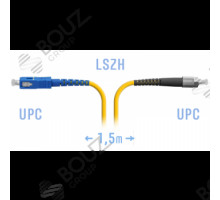 Патчкорд оптический FC/UPC-SC/UPC, MM (OM3), Simplex, 1.5 метра, LSZH 3мм