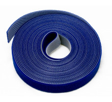 Лента липучая Hyperline WASNR, 25 мм Ш, 5 000 мм Д, материал: полиамид тканное плетение, цвет: синий