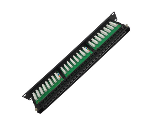 Комм. патч-панель BNH, 19", 1HU, портов: 48 х RJ45, кат. 5е, универсальная, неэкр., цвет: чёрный, (B100.1-48-5E-UNB)