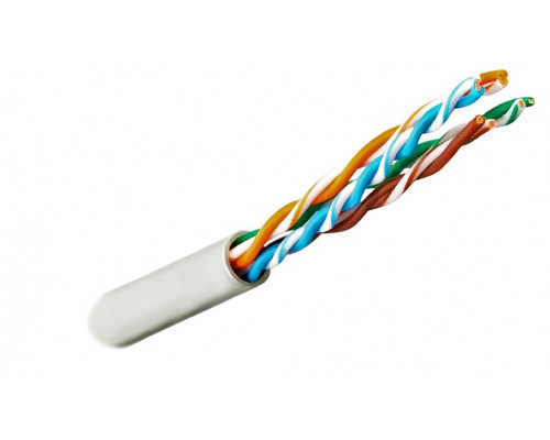 Кабель витая пара Datarex, PVC, U/UTP, кат. 5е, проводник Ø 0,91мм, 500м, коробка, тип прокладки: внутри зданий, цвет: серый