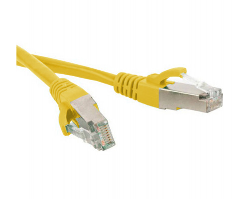 Шнур комм. Hyperline, кат. 6, экр., SF/UTP, RJ45/RJ45, LSZH, AWG26 7м, жёлтый