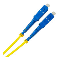 Комм. шнур оптический BNH Tight Buffer, Duplex LC/LC (UPC/UPC), OS2 9/125, LSZH, 25м, Ø 3мм, синий хвостовик, цвет: жёлтый