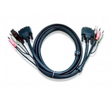 Шнур ввода/вывода Aten, USB (Type A), 5 м, двухканальный разъём, (2L-7D05UD)