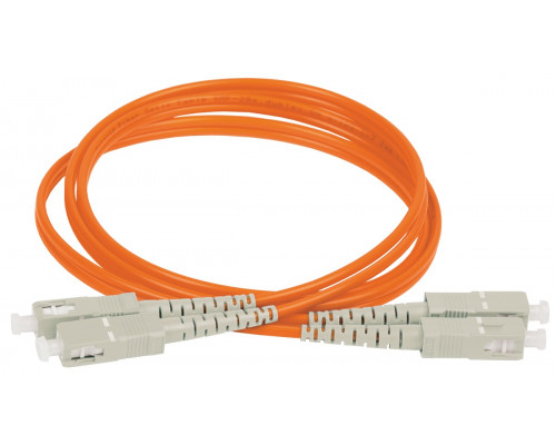 Комм. шнур оптический ITK, Duplex SC/SC (UPC/UPC), OM2 50/125, LSZH, 100м, серый хвостовик, цвет: оранжевый