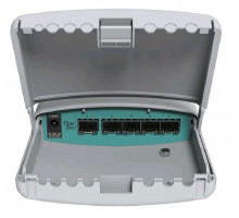 Маршрутизатор Mikrotik, CRS, портов: 5, 48х178х125 мм (ВхШхГ), цвет: серый, CRS105-5S-FB