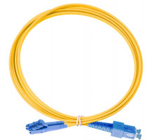 Комм. шнур оптический Eurolan Tight Buffer, Duplex SC/LC, OS2 9/125, LSZH (нг(A)-HF), 1м, синий хвостовик, цвет: жёлтый