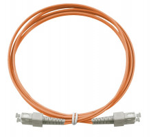 Комм. шнур оптический Eurolan Tight Buffer, Duplex SC/SC, OM2 50/125, LSZH (нг(A)-HF), 15м, серый хвостовик, цвет: оранжевый