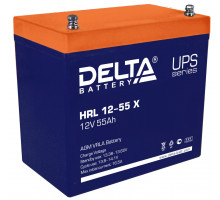 Аккумулятор для ИБП Delta Battery HRL-X, 213х138х229 мм (ВхШхГ),  необслуживаемый свинцово-кислотный,  12V/55 Ач, цвет: синий, (HRL 12-55 X)