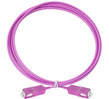 Комм. шнур оптический Eurolan Tight Buffer, Simplex SC/SC, OM4 50/125, LSZH (нг(A)-HF), 3м, пурпурный хвостовик, цвет: пурпурный