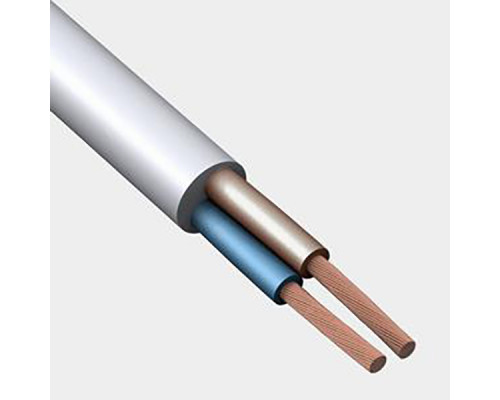 Кабель силовой Русский свет, ПВС, 2 х 1,5мм², PVC, бухта, 10 м, (код:1566272), цвет: белый