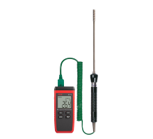 Термометр RGK, (CT-11+TR-10A с поверкой), с дисплеем, питание: батарейки, корпус: пластик, с зондом температуры воздуха TR-10A, (779746)