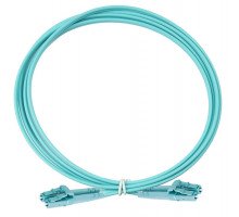 Комм. шнур оптический Eurolan Tight Buffer, Duplex LC/LC, OM3 50/125, LSZH (нг(A)-HF), 2м, бирюзовый  хвостовик, цвет: бирюзовый