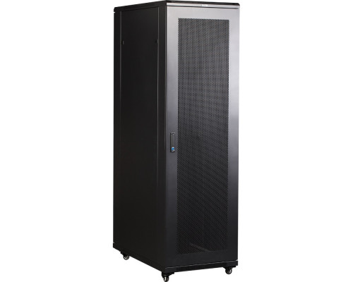 Шкаф серверный напольный TWT Business, IP20, 22U, 1166х600х800 мм (ВхШхГ), дверь: перфорация, боковая панель: сплошная съемная, разборный, цвет: чёрны