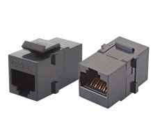 Проходной адаптер (coupler)  Eurolan, keystone, 1хRJ45, кат. 6, неэкр., 1 шт, цвет: чёрный