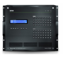 Переключатель KVM Aten, портов: 32, 157х186х482 мм (ВхШхГ), RS232, RJ45, цвет: чёрный