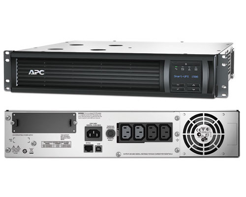 ИБП APC Smart-UPS, 1500ВА, линейно-интерактивный, в стойку, 432х457х89 (ШхГхВ), 230V, 2U,  однофазный, Ethernet, (SMT1500RMI2U)