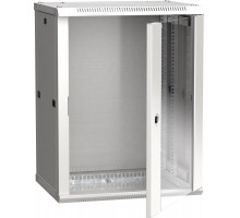 Шкаф навесной ITK LINEA W, 19&quot;, 12U, 635х600х600 мм (ВхШхГ), дверь: стекло, разборный, цвет: серый