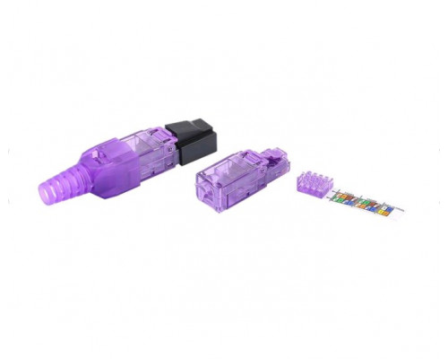 Коннектор Hyperline PLUD, RJ45, кат. 6, неэкр., цвет: фиолетовый, IDC