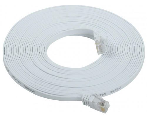Шнур комм. ITK, кат. 6, неэкр., U/UTP, RJ45/RJ45, 250 МГц PVC, AWG32 10м, белый, жил 7х0,08 мм