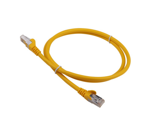 Шнур комм. Lanmaster, кат. 6, экр., FTP, RJ45/RJ45, LSZH, AWG26, 1м, жёлтый