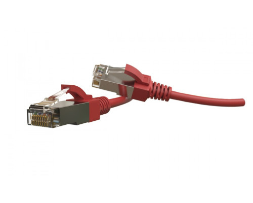 Шнур комм. Hyperline, кат. 6, экр., S/FTP, RJ45/RJ45, LSZH, AWG28 5м, красный