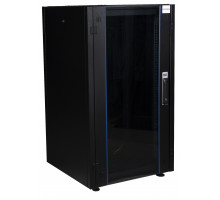 Шкаф телекоммуникационный напольный Datarex, IP20, 22U, 1121х600х600 мм (ВхШхГ), дверь: стекло, боковая панель: сплошная съемная, разборный, цвет: чёр