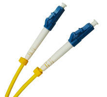 Комм. шнур оптический BNH Tight Buffer, Duplex SC/LC (UPC/UPC), OS2 9/125, LSZH, 25м, Ø 3мм, синий хвостовик, цвет: жёлтый