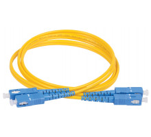 Комм. шнур оптический ITK, Duplex SC/SC (UPC/UPC), OS2 9/125, LSZH, 25м, синий хвостовик, цвет: жёлтый