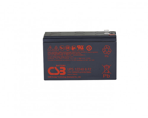 Аккумулятор для ИБП CSB Battery UPS, 94,3х51х151,9 мм (ВхШхГ),  необслуживаемый свинцово-кислотный,  12V/, (UPS122406)