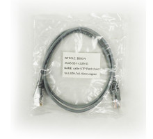 Шнур комм. BNH, кат. 5е, неэкр., U/UTP, RJ45/RJ45, LSZH, AWG24 1м, серый