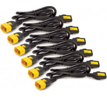 Силовой шнур APC, IEC 320 C13, вилка IEC 60320 С14, 1.83 м, 10А, 6 шнуров в комплекте, цвет: чёрный