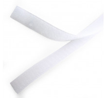 Лента липучая Eurolan Velcro, открывающаяся, 20 мм Ш, 5 000 мм Д, цвет: белый