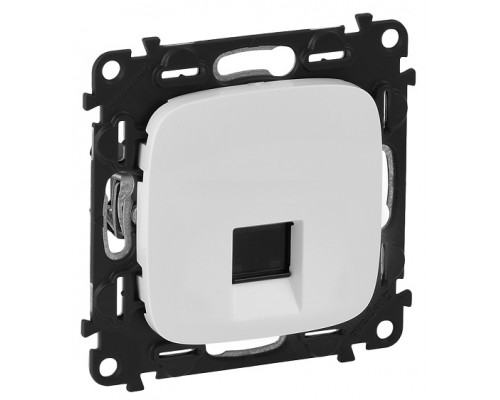 Лиц. панель розеточная Legrand Valena Allure, 1х RJ45, 58х51 мм (ВхШ), плоская, для розетки RJ45, цвет: белый (LEG.755415)
