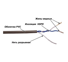 Кабель витая пара TWT, PVC, U/UTP, кат. 5е, проводник Ø 0,51мм, 305м, бухта, тип прокладки: внутри зданий, цвет: серый