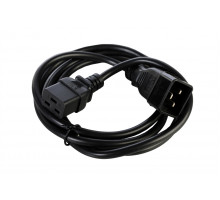 Шнур для блока питания Hyperline, IEC 60320 С19, 3 м, 16А, цвет: чёрный