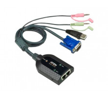 Переходник Aten, портов: 2, RJ45/HDB-15/stereo-Plug/USB(Type A), 212 х 560 х 910 мм, (KA7178-AX)