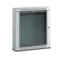 Шкаф телекоммуникационный настенный Lande NETbox HOME, 19&quot;, 12U, 640х600х300 мм (ВхШхГ), дверь: стекло, цвет: серый