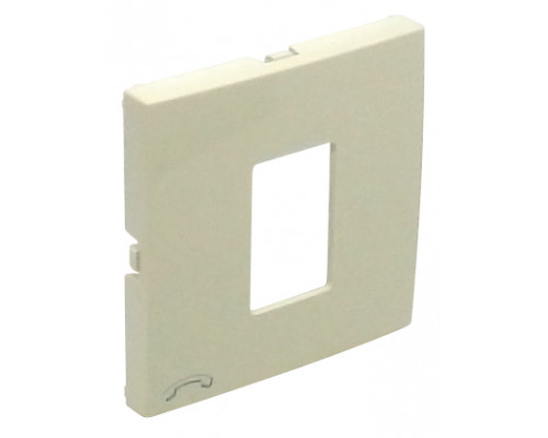 Лиц. панель розеточная Efapel Logus90, 1х RJ12, плоская, цвет: бежевый (90712 TMF)