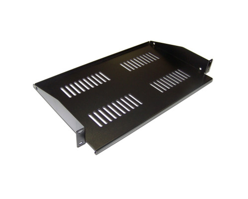 Полка Lanmaster, 19", 2U, 710 мм Г, для шкафов и стоек, с комплектом крепежа, цвет: чёрный