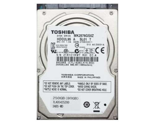 Жесткий диск Toshiba 250GB 3G 10K 2.5&quot; SATA, MK2576GSXZ
