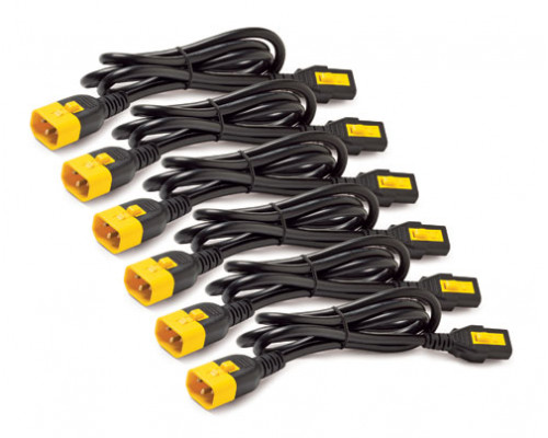 Силовой шнур APC, IEC 320 C13, вилка IEC 60320 С14, 1.22 м, 10А, 6 шнуров в комплекте, цвет: чёрный