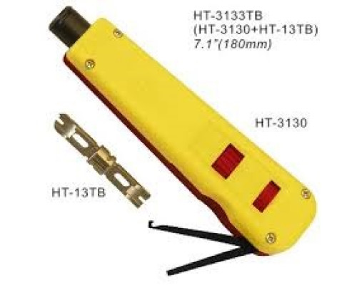 Инструмент для заделки проводников Hyperline, заделка кабеля, в комплекте нож HT-13TB, (HT-3133TB)