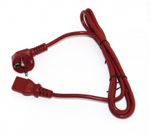 Шнур для блока питания Hyperline, IEC 320 C13, вилка Schuko, 1.8 м, 10А, цвет: красный
