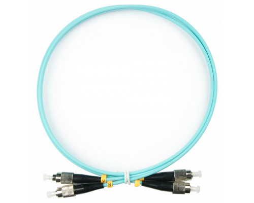 Комм. шнур оптический BNH Tight Buffer, Duplex FC/FC (UPC/UPC), OM3 50/125, LSNH, 5м, Ø 3мм, цвет: синий