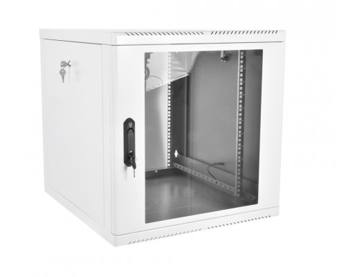 Шкаф телекоммуникационный настенный разборный 15U (600 × 650), съемные стенки, дверь стекло