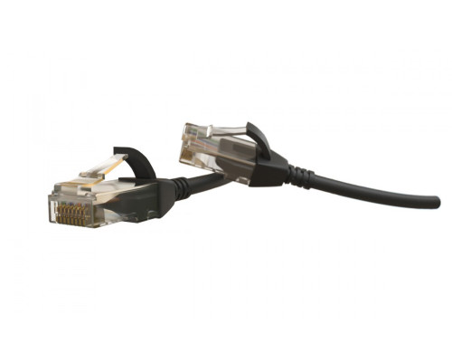 Шнур комм. Hyperline, кат. 6, неэкр., U/UTP, RJ45/RJ45, LSZH, AWG28 3м, чёрный