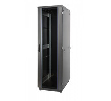 Дверь (к шкафу) Eurolan S3000, 42U, 1924х587х23 мм (ВхШхГ), стекло, цвет: чёрный